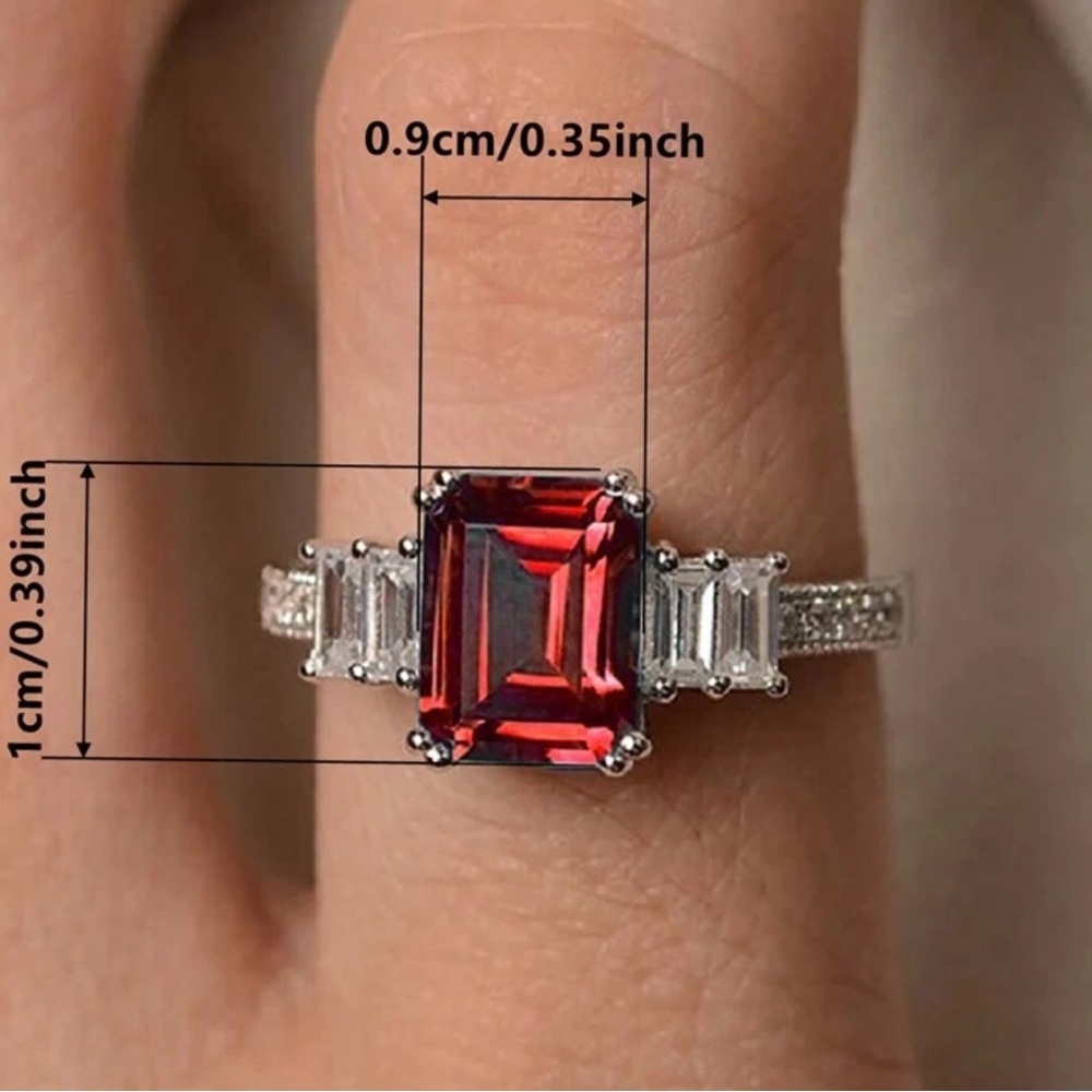 MONTY RUBY BRIDAL WEDDING RING - Picture 2 of 5